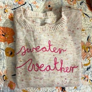 LOFT SWEATER WEATHER MARBLED SWEATER